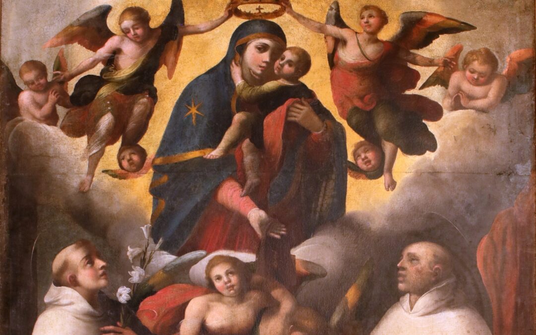 Madonna del Monte Carmelo tra i santi Alberto degli Abati e Andrea Corsini (XVII sec. dopo il 1629)