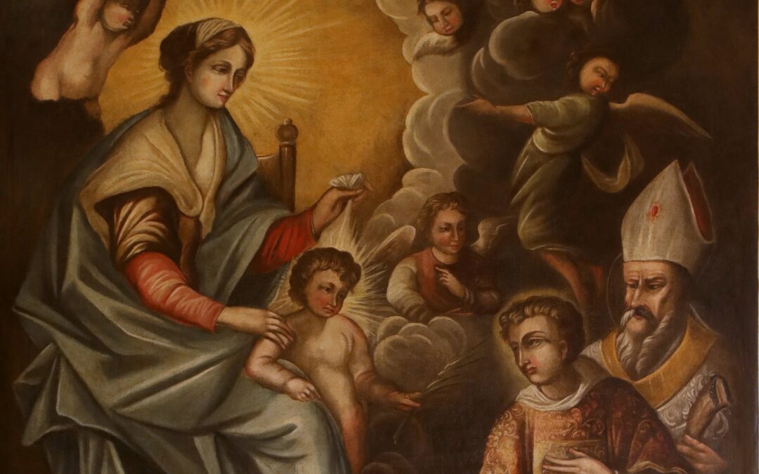 Madonna con Bambino e San Lorenzo accompagnato da un vescovo (XVIII sec.)