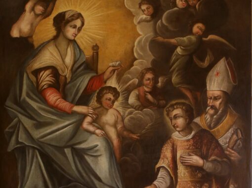 Madonna con Bambino e San Lorenzo accompagnato da un vescovo (XVIII sec.)