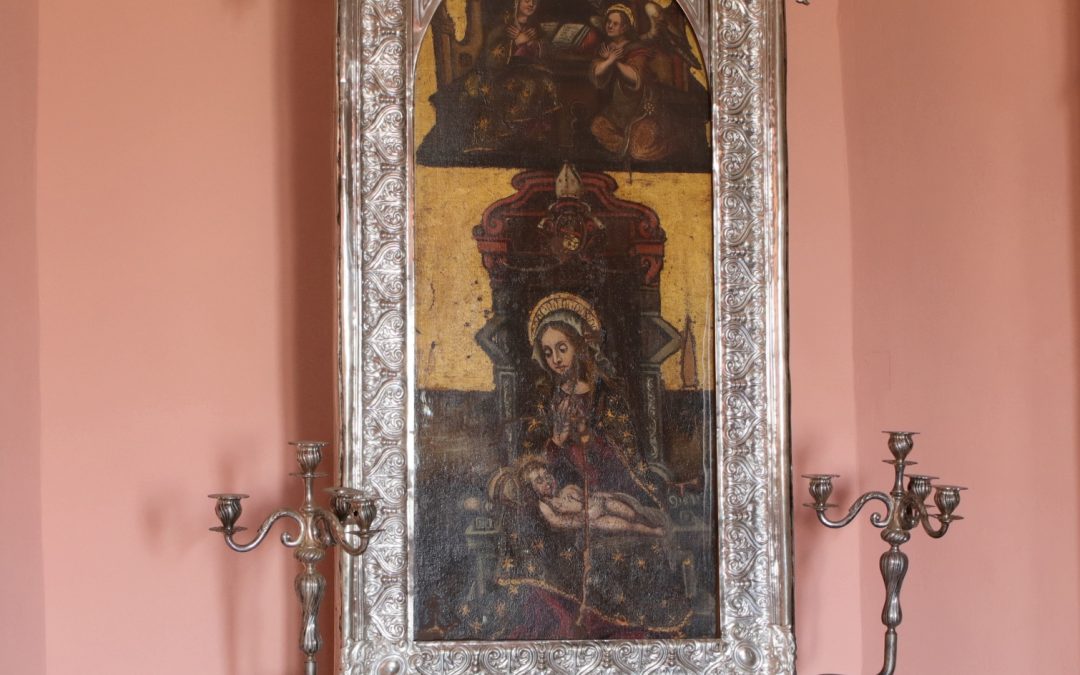 S. Maria del parto (seconda metà del XV secolo; Cornice XVII; angolari, coronamento e base del XX secolo).